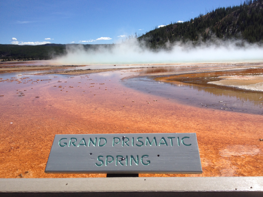 Grand Prismatic Spring Sign on Multi-Day Yellowstone Tour from Jackson Hole - Buffalo Roam Tours
