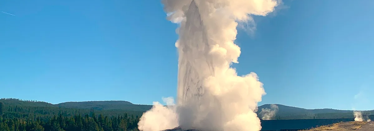 Old Faithful at Yellowstone National Park.