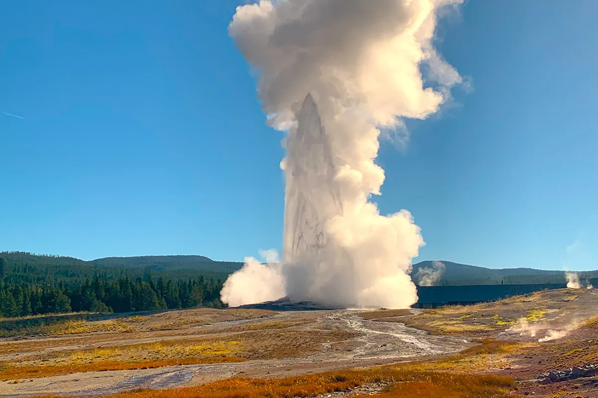 Old Faithful at Yellowstone National Park.